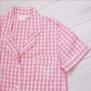 Pink Gingham Pajama Set